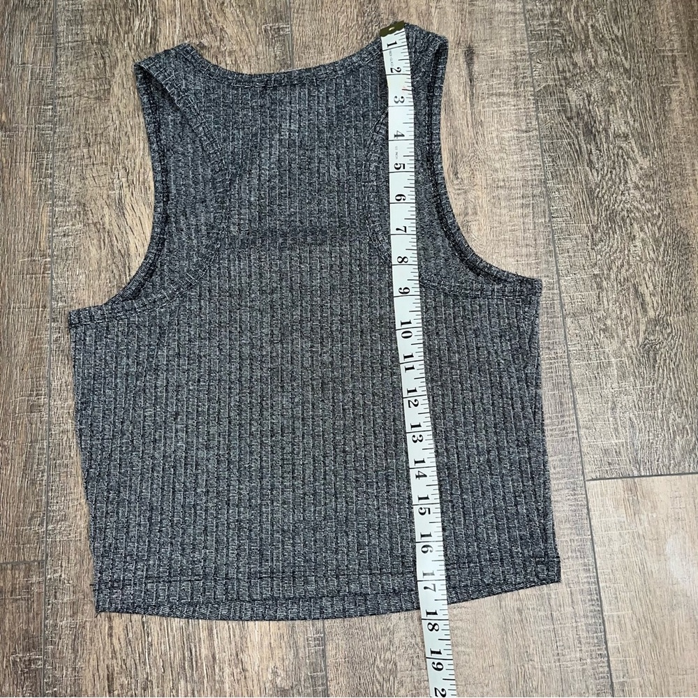 Bozzolo Dark Grey Ribbed Halter Top - Picture 5 of 5